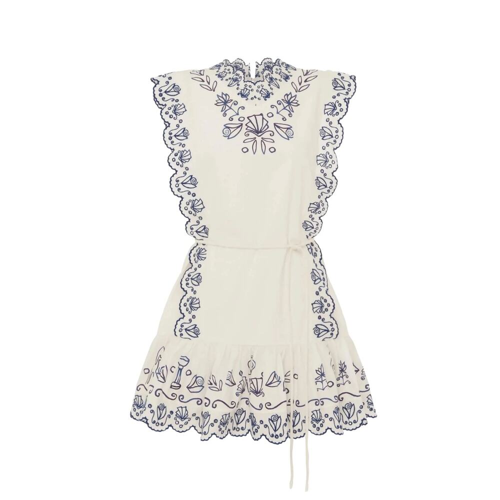 Alemais leela embroidered mini dress